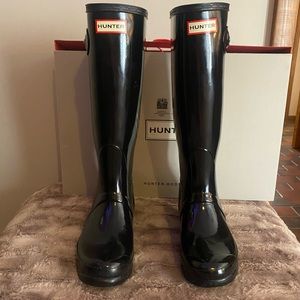 HUNTER Original Tall Black Gloss boots